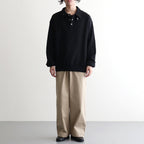 Half-Snap Sweatshirt #Black [OFH011PO61]
