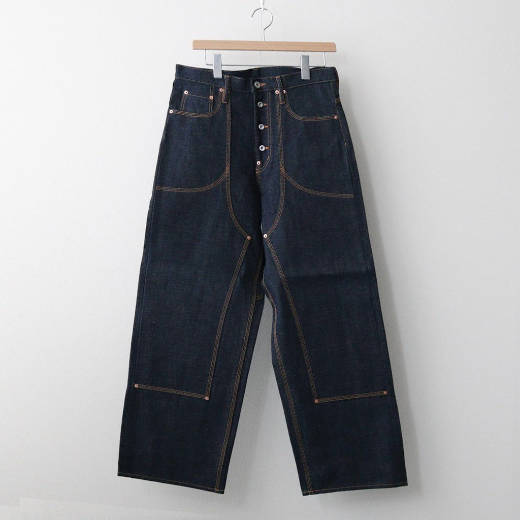 CLASSIC DOUBLE KNEE DENIM PANTS #RIGID INDIGO [CLASS003]