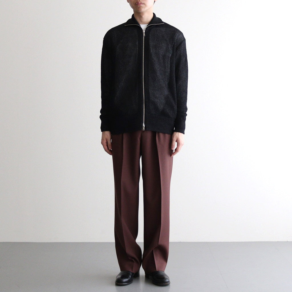 WASHI RAYON SHEER DRIVERS KNIT #BLACK [YK25SS0962S]