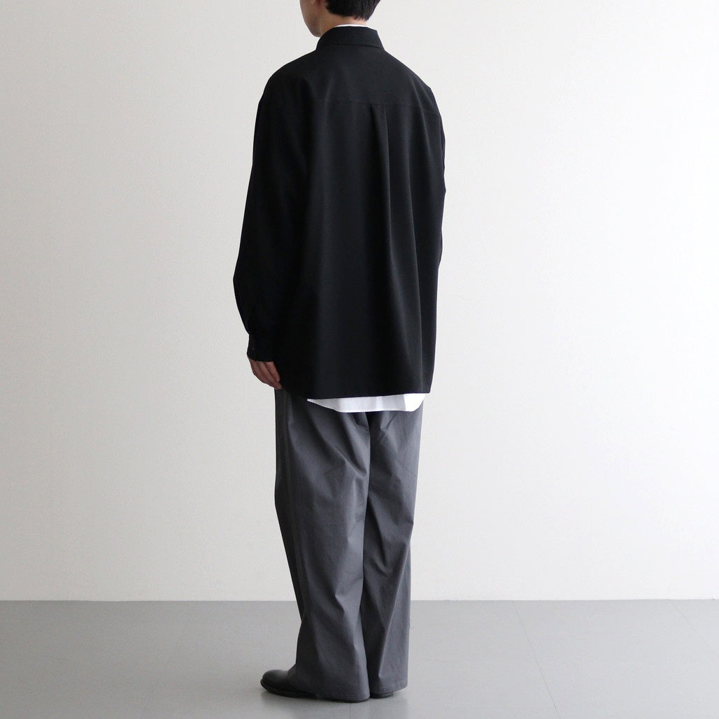 Tropical Wool Shirt Jacket #BLACK [GM251-50243]