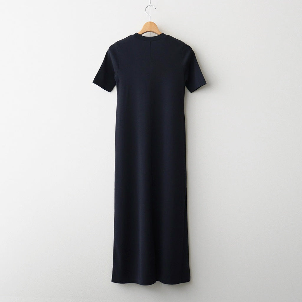 ORGANIC COTTON FINE RIB DRESS #DARK NAVY [A26SD04OF]