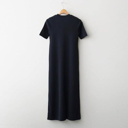 ORGANIC COTTON FINE RIB DRESS #DARK NAVY [A26SD04OF]