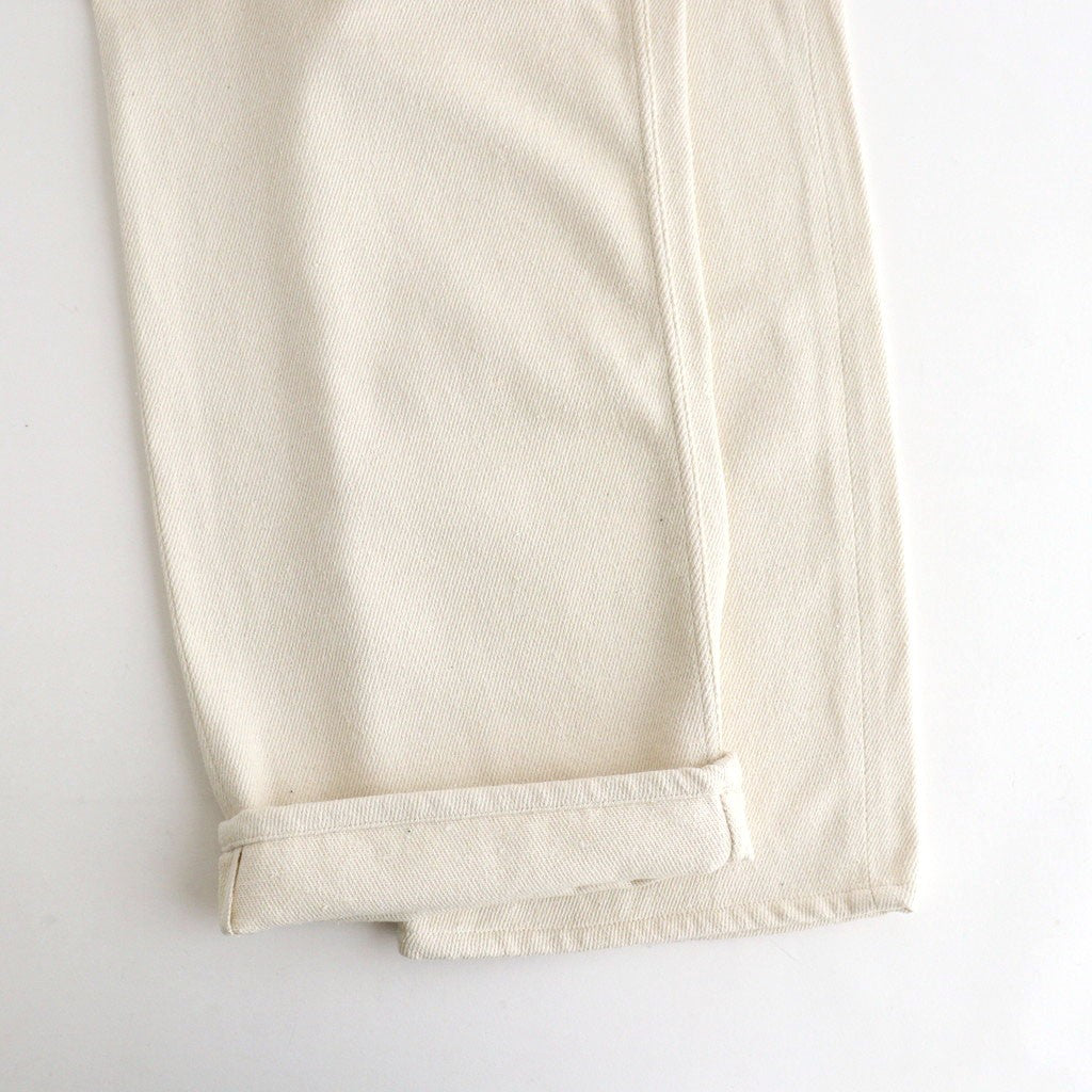 SILK NEP DENIM 5P WIDE PANTS #IVORY WHITE [A26AP02SD]