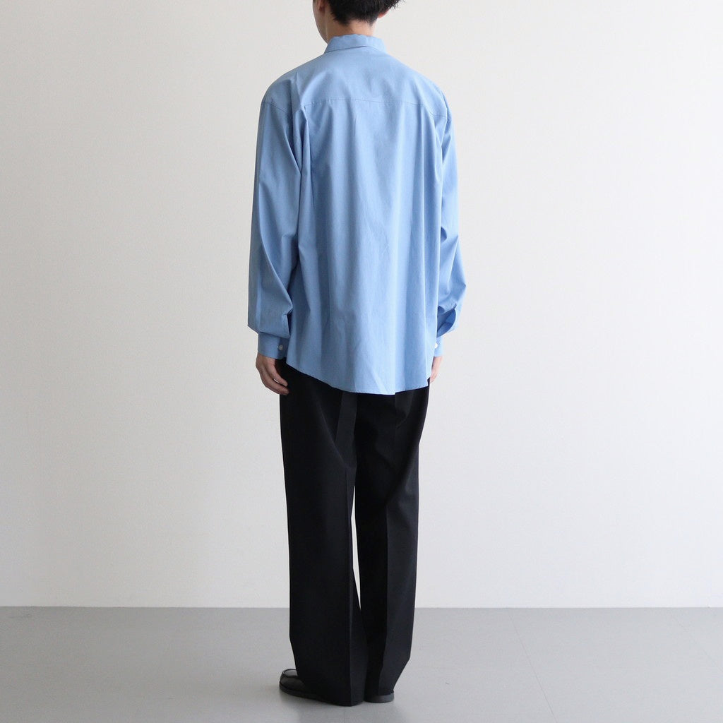 WASHED FINX TWILL BIG SHIRT #BLUE [A25AS02TN]