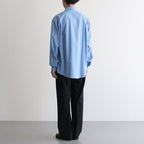 WASHED FINX TWILL BIG SHIRT #BLUE [A25AS02TN]