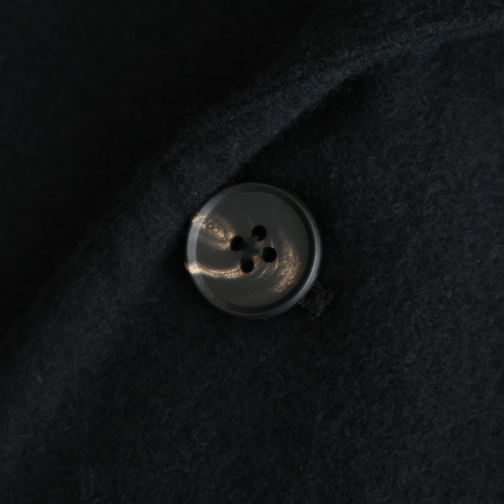 WOOL/CASHMERE FLEECE SINGLE BREASTED JACKET #BLACK [ST.1268]