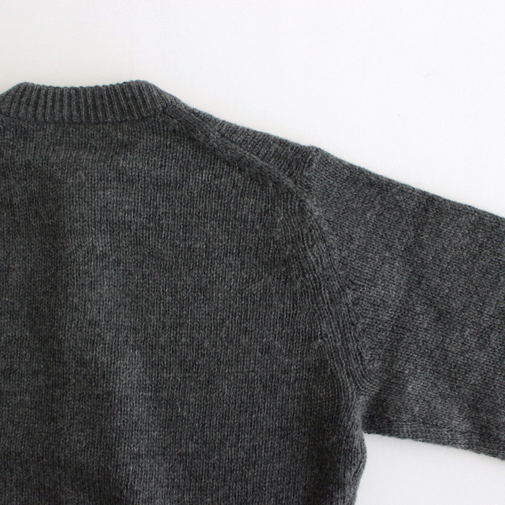 WOOL CASHMERE SILK KNIT CARDIGAN #GRAY [A24AC01WC]