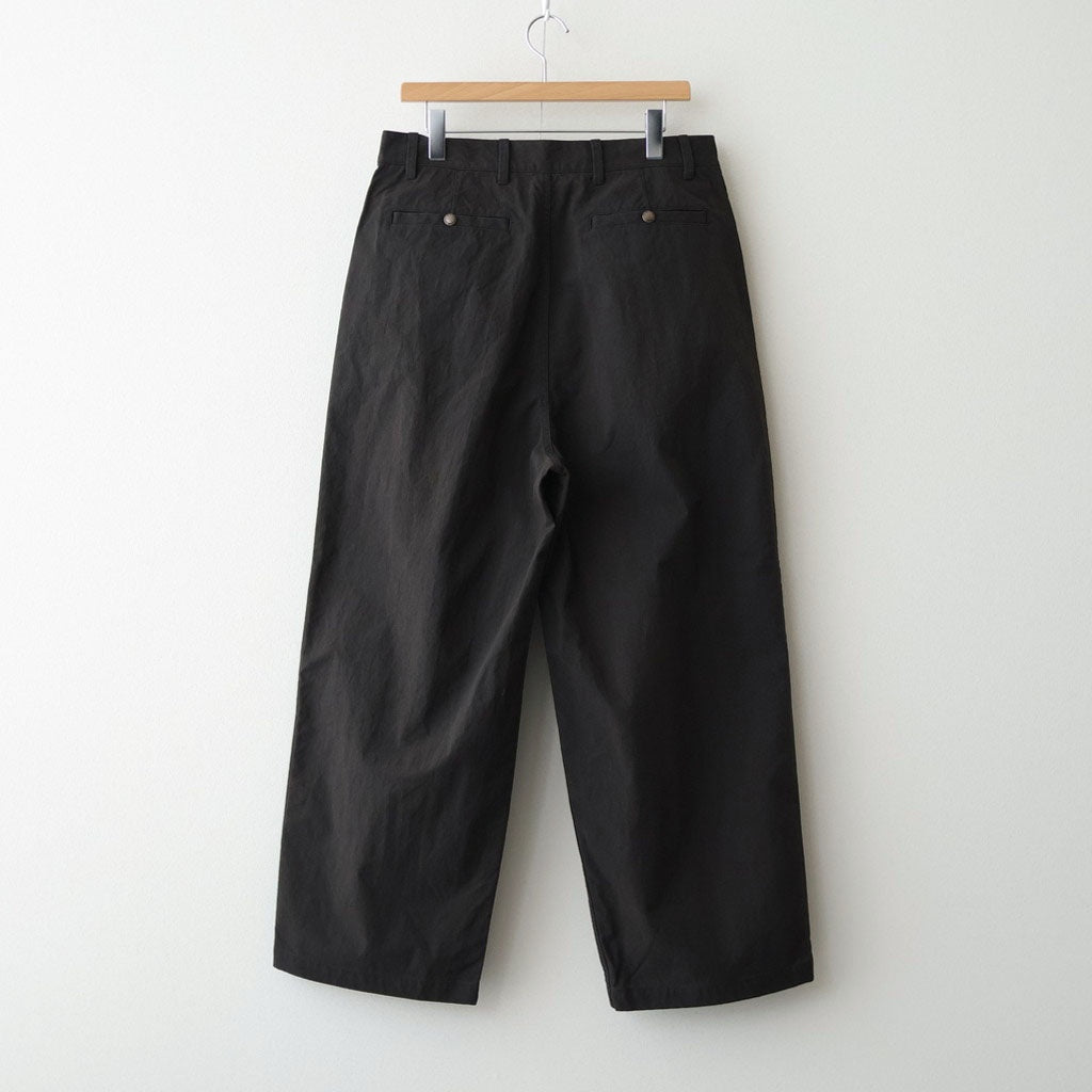 ナイロンオックス 製品染め タックパンツ #BROWN [HQ-P003-051]