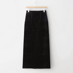 Pencil Velour Skirt #BLK [12520805]