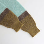 MOHAIR BORDER CARDIGAN #PINK [YK23FW0571S]