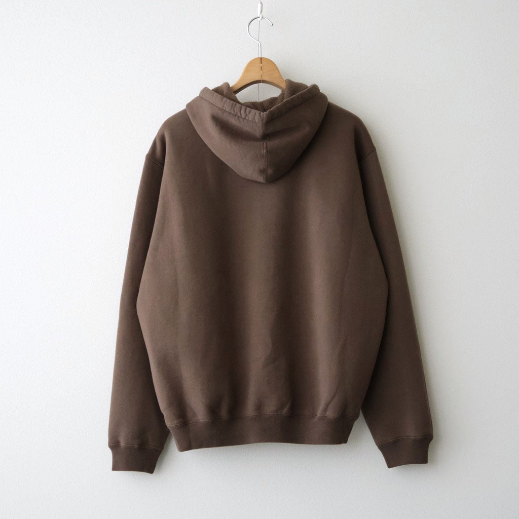 SMOOTH SOFT SWEAT P/O PARKA #DARK BROWN [A26AP01TU]