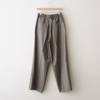EXTRA FINE WOOL EASY LONG WIDE TROUSERS #GREIGE [ST.1611]