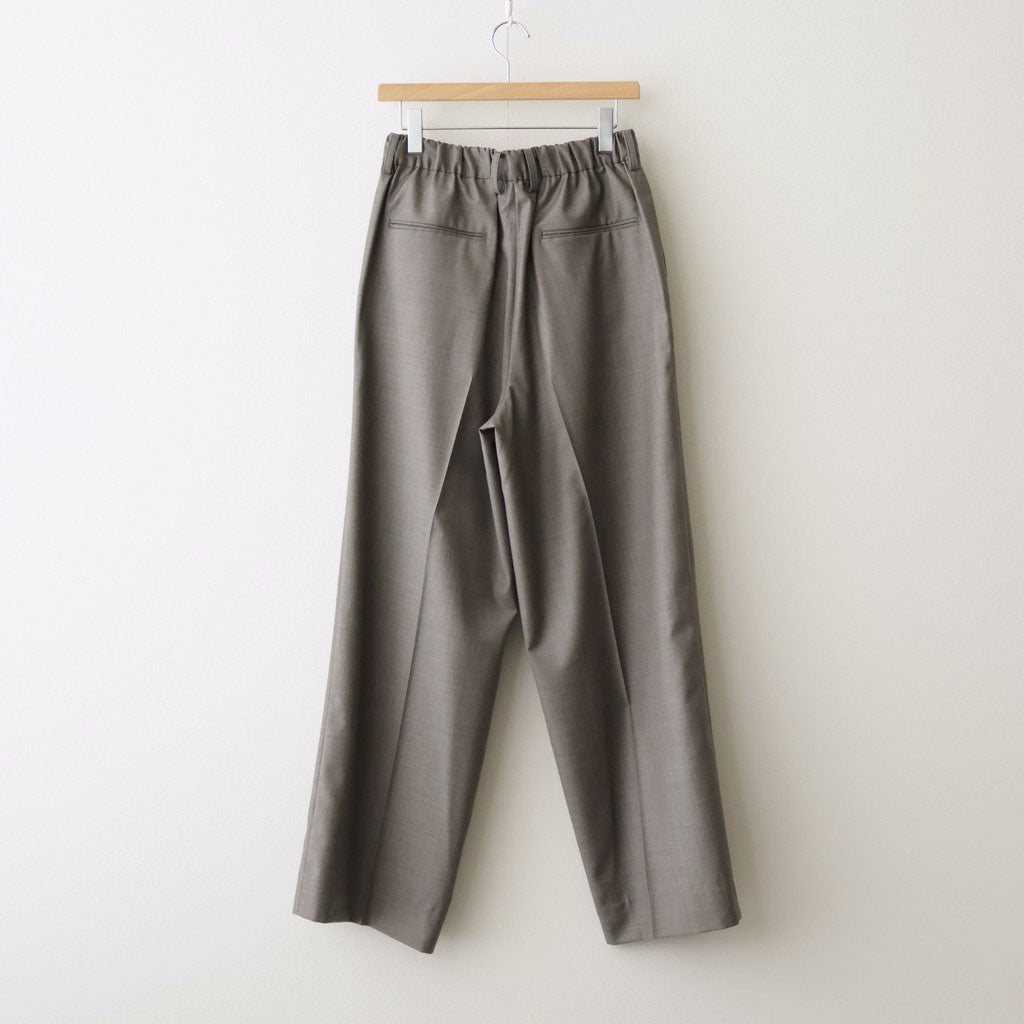 EXTRA FINE WOOL EASY LONG WIDE TROUSERS #GREIGE [ST.1611]