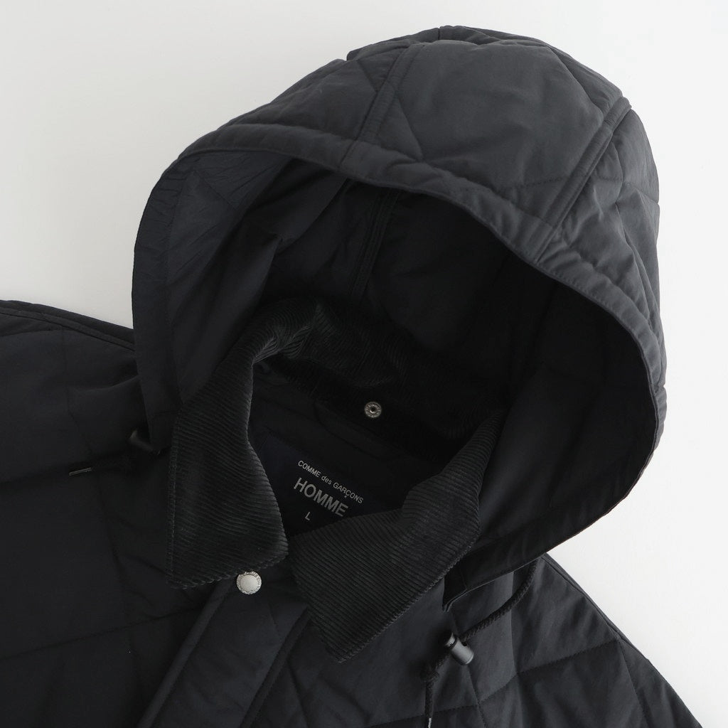 ナイロンタッサーキルトコート #BLACK [HP-J026-051]