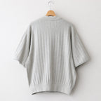 Rib Pattern Half Zip Polo #L.Gray [2501-012]