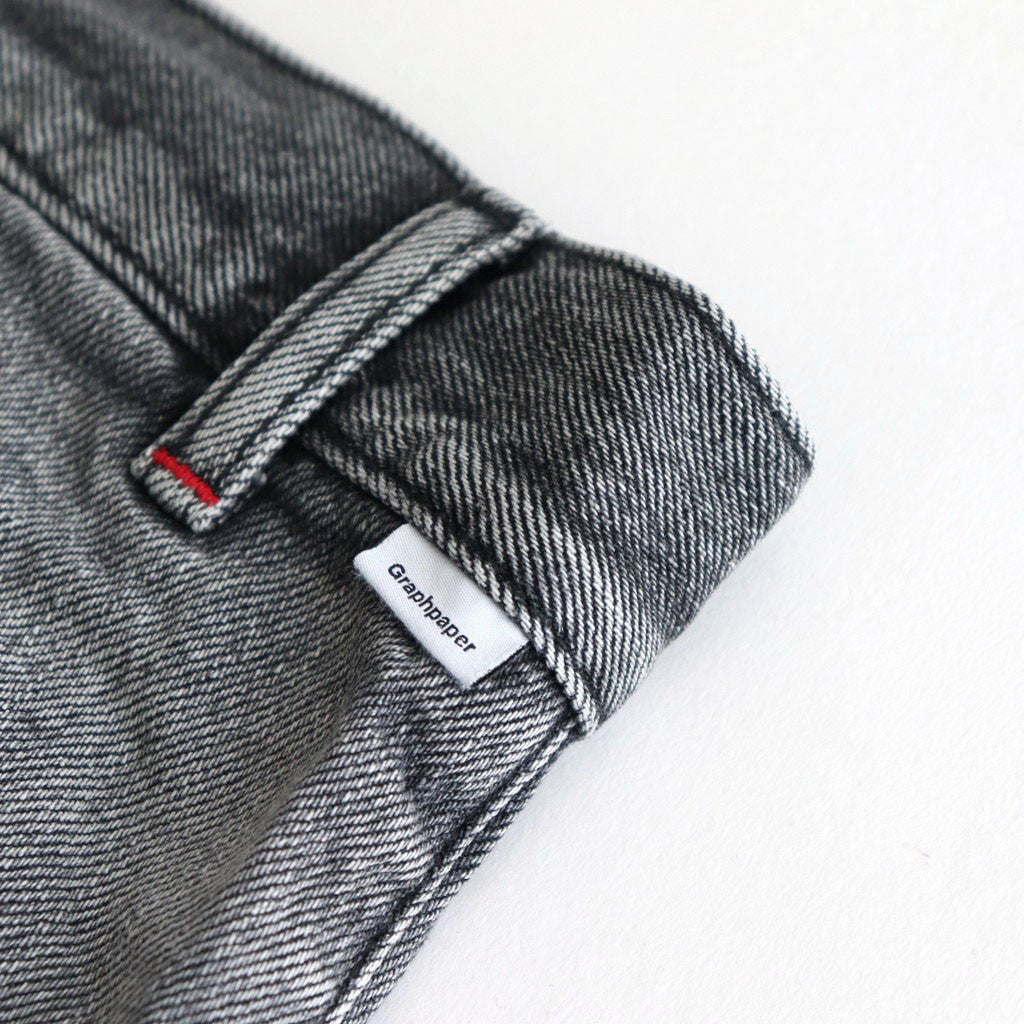 Selvage Denim Two Tuck Pants #BLACK_LIGHT FADE [GU253-40061LB]