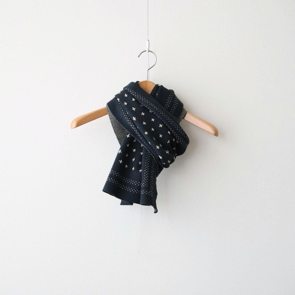 MERINO COTTON BANDANA SCARF #FADE BLACK [R5192-AW26]
