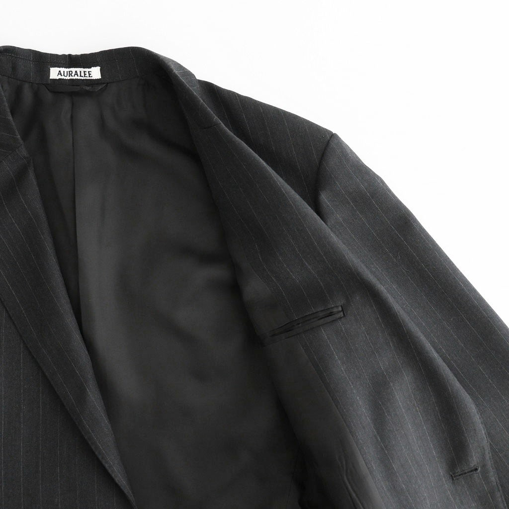 BLUEFACED WOOL JACKET #CHARCOAL NAVY STRIPE [A26AJ03BS]