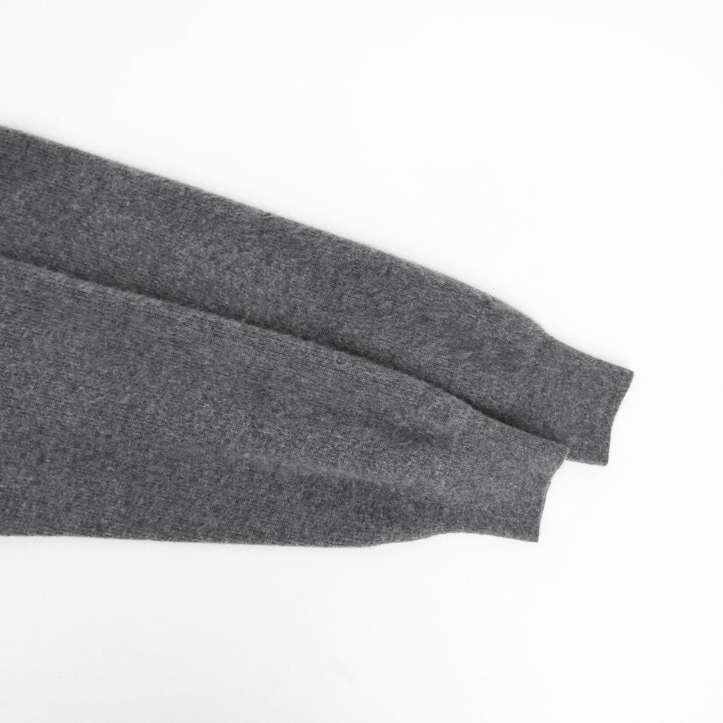 SUPER FINE WOOL MILLED KNIT CREW NECK LS #GREY [ST.1639]