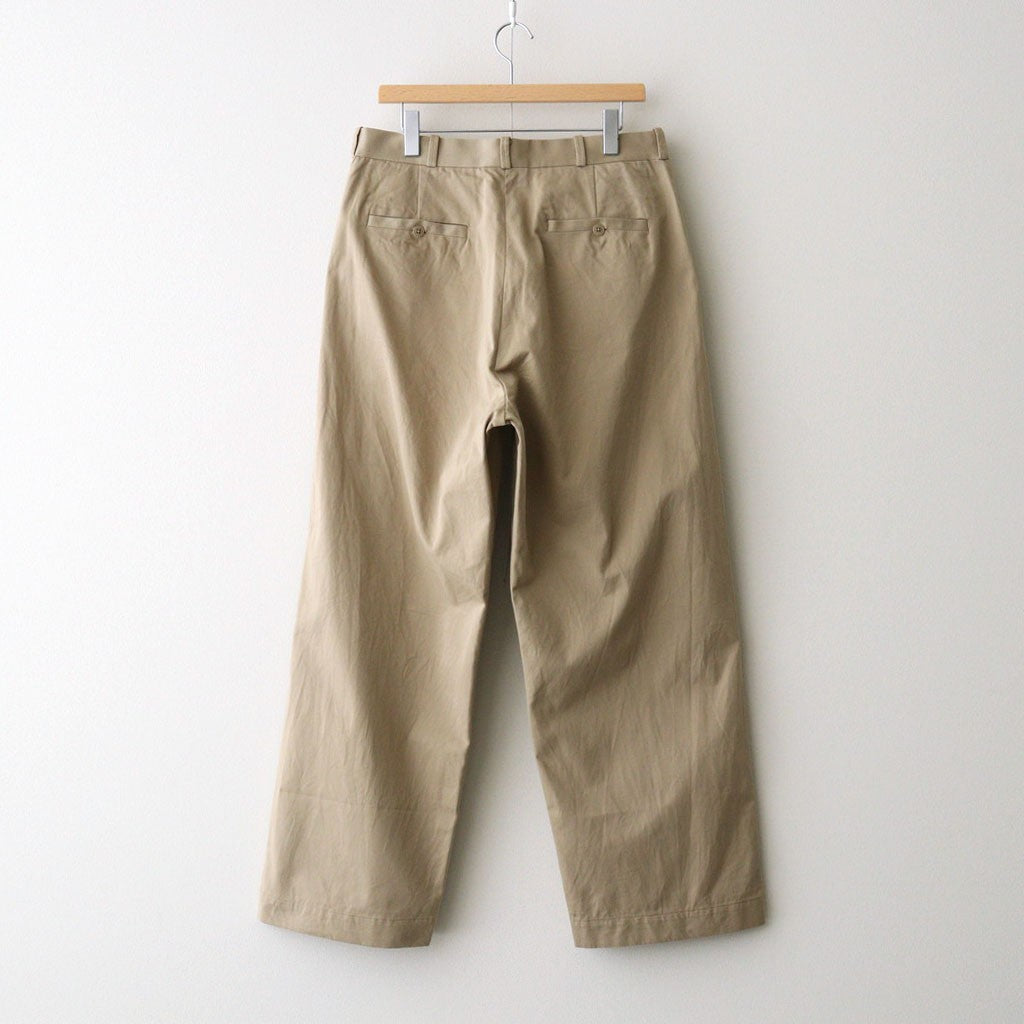 CHINO TROUSERS - WIDE STRAIGHT #KHAKI [11062601]