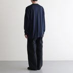 WASHABLE WOOL L/S TEE #NAVY [FSC241-70166B]