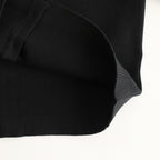 COTTON HIGH GAUGE RIB KNIT CROPPED CREW NECK CARDIGAN #BLACK [A00C04HR]