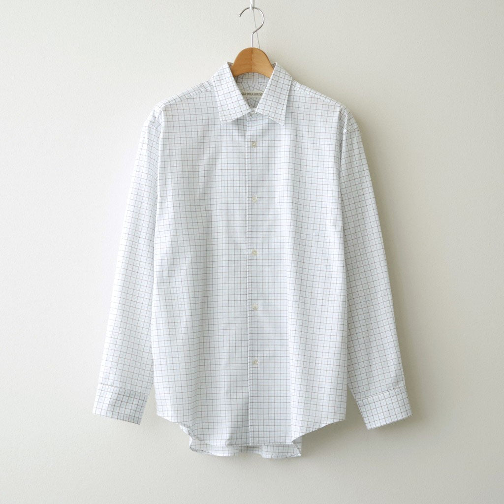 Banshu-ori Classic Shirt - Vintage Fabric #Black Blue Plaid [OFH011SH13]