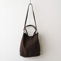 3WAY MIDIUM TOTE（OIL SUEDE） #DARK CHOCO [MS-1]