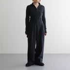 Halfzip Rib Knit #D/GRY [12610506]