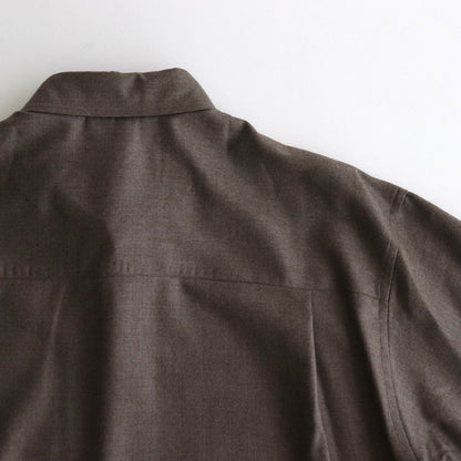 SUPER LIGHT WOOL SHIRT #TOP BROWN [A24AS01OS]