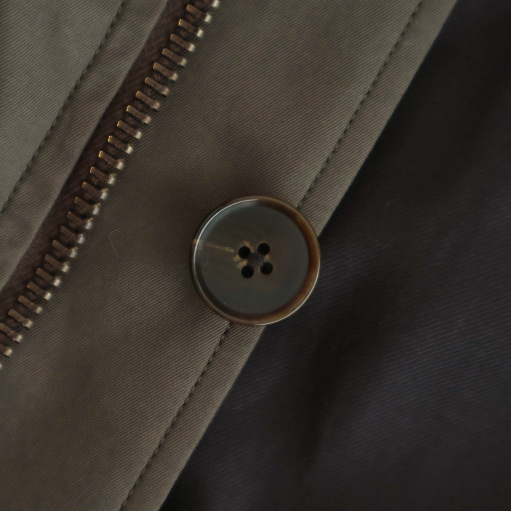 WASHED FINX COTTON GABARDINE FLIGHT BLOUSON #DEEP OLIVE [A25AB01HM]
