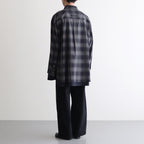 OVERSIZED LAYERED SHIRT #NAVY CHECK [ST.547-2]