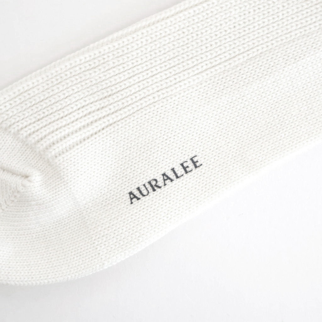 COTTON LOW GAUGE SOCKS #WHITE [A26SS03SX-M]