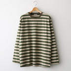 GRADIENT STRIPE JERSEY L/S TEE #FADE BROWN STRIPE [A25AP01GJ]