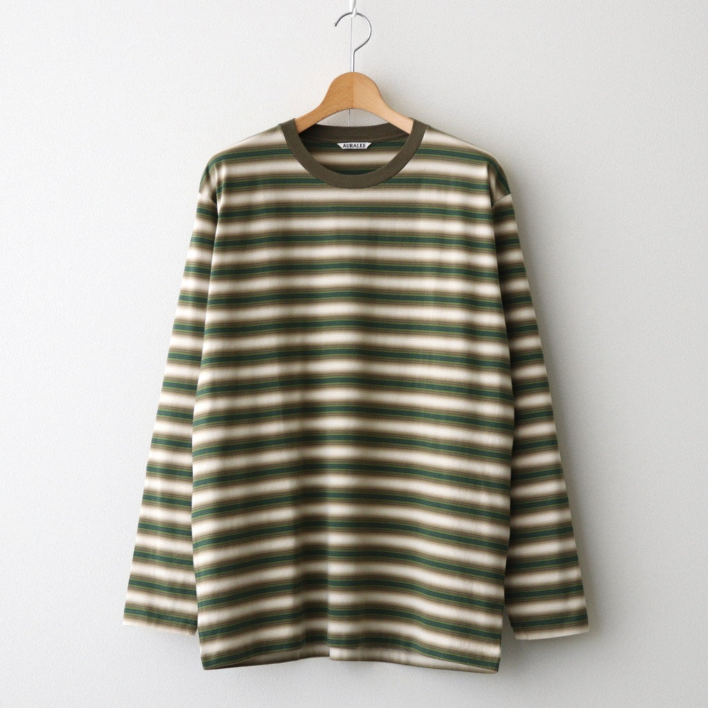 GRADIENT STRIPE JERSEY L/S TEE #FADE BROWN STRIPE [A25AP01GJ]