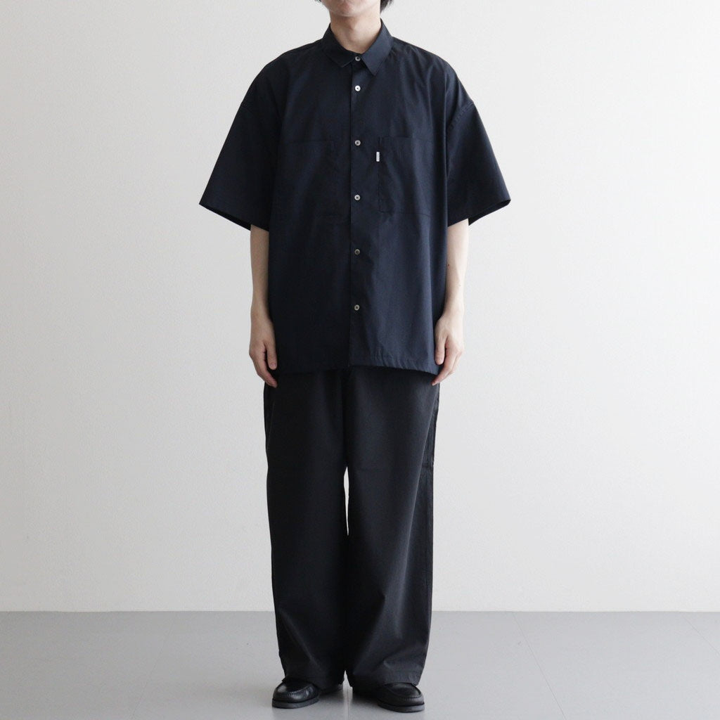 Solotex Twill S/S Oversized Box Shirt #BLACK [GM261-50159B
