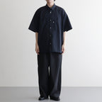 Solotex Twill S/S Oversized Box Shirt #NAVY [GM261-50159B]