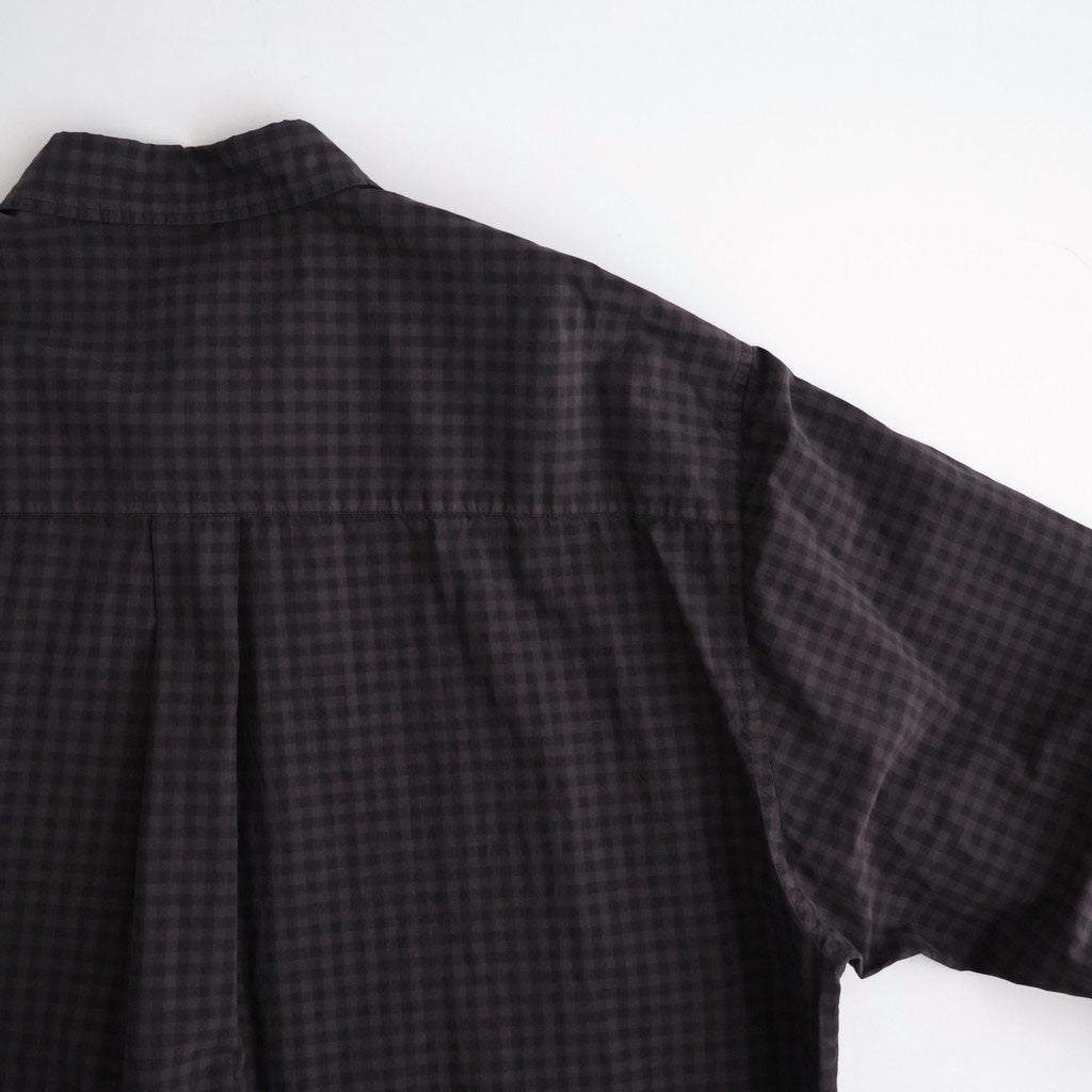 Bold Garment Gingham Check Shirt #CHARCOAL BROWN [AOFFSH003]