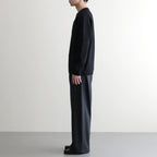 Suede Leather Elbow Patch Sweater #BLACK [YK25FW01108S]