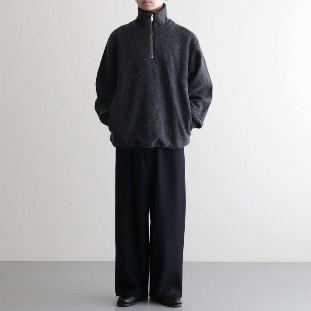 Wool Fleece Half Zip Pullover #CHARCOAL [YK25FW01090B]