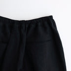 LI/NY POPLIN WIDE EASY TROUSERS #BLACK [ST.1117]