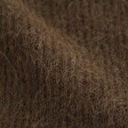BABY SURI ALPACA SHEER KNIT SKIPPER POLO #DARK BROWN [A25AP02AK]
