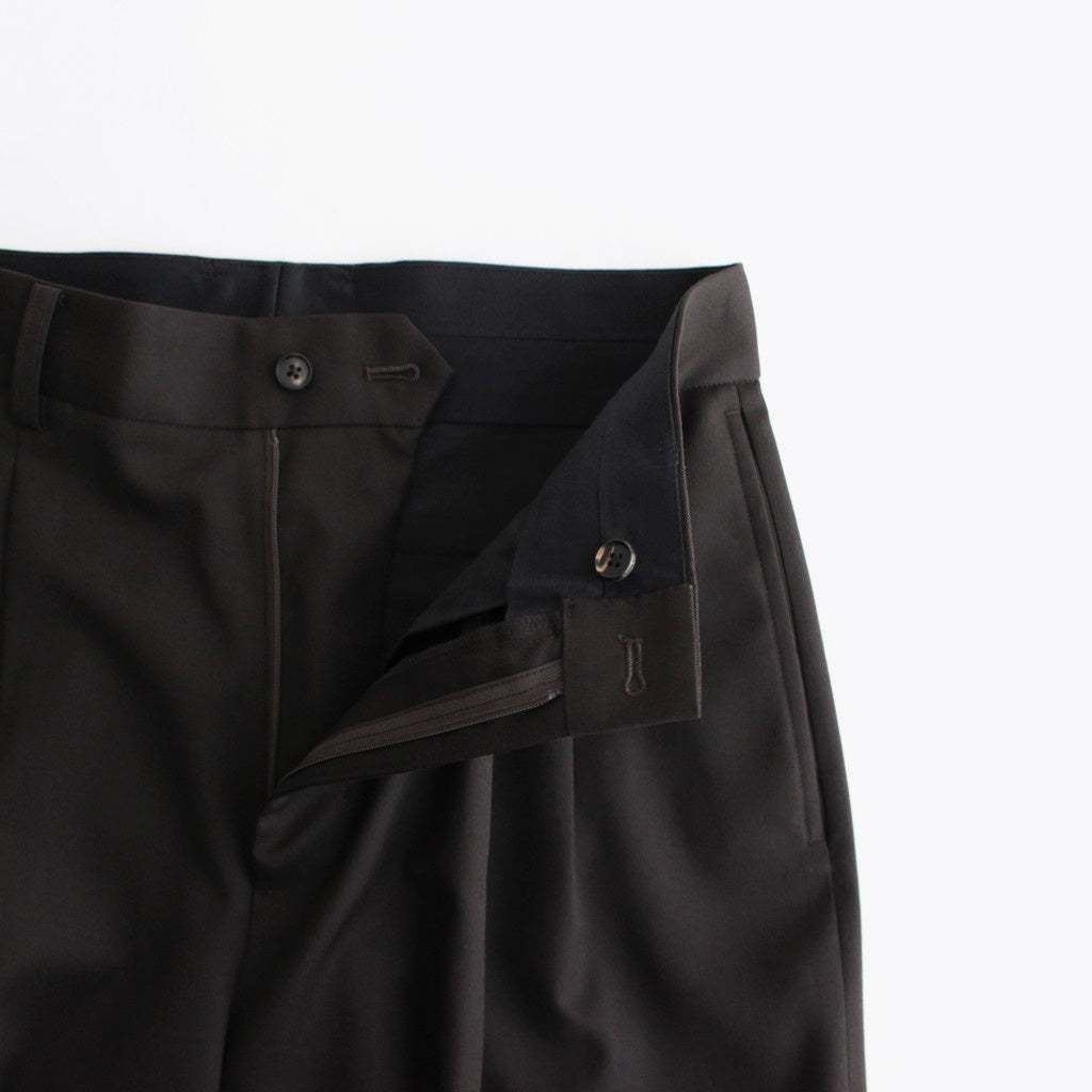 LONG WIDE TROUSERS #DARK BROWN [ST.1094]
