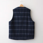 FLANNEL CHECK REVERSIBLE VEST #DARK NAVY [FSC253-30128]