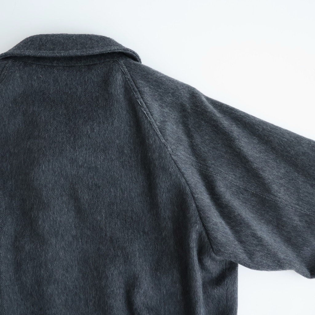 HAIRY WOOL MOHAIR CHAMBRAY BLOUSON #DARK GRAY [A26AB01WB]