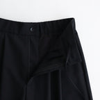 WOOL TROPICAL WIDE EASY PANTS #BLACK [PRAGGM0110]