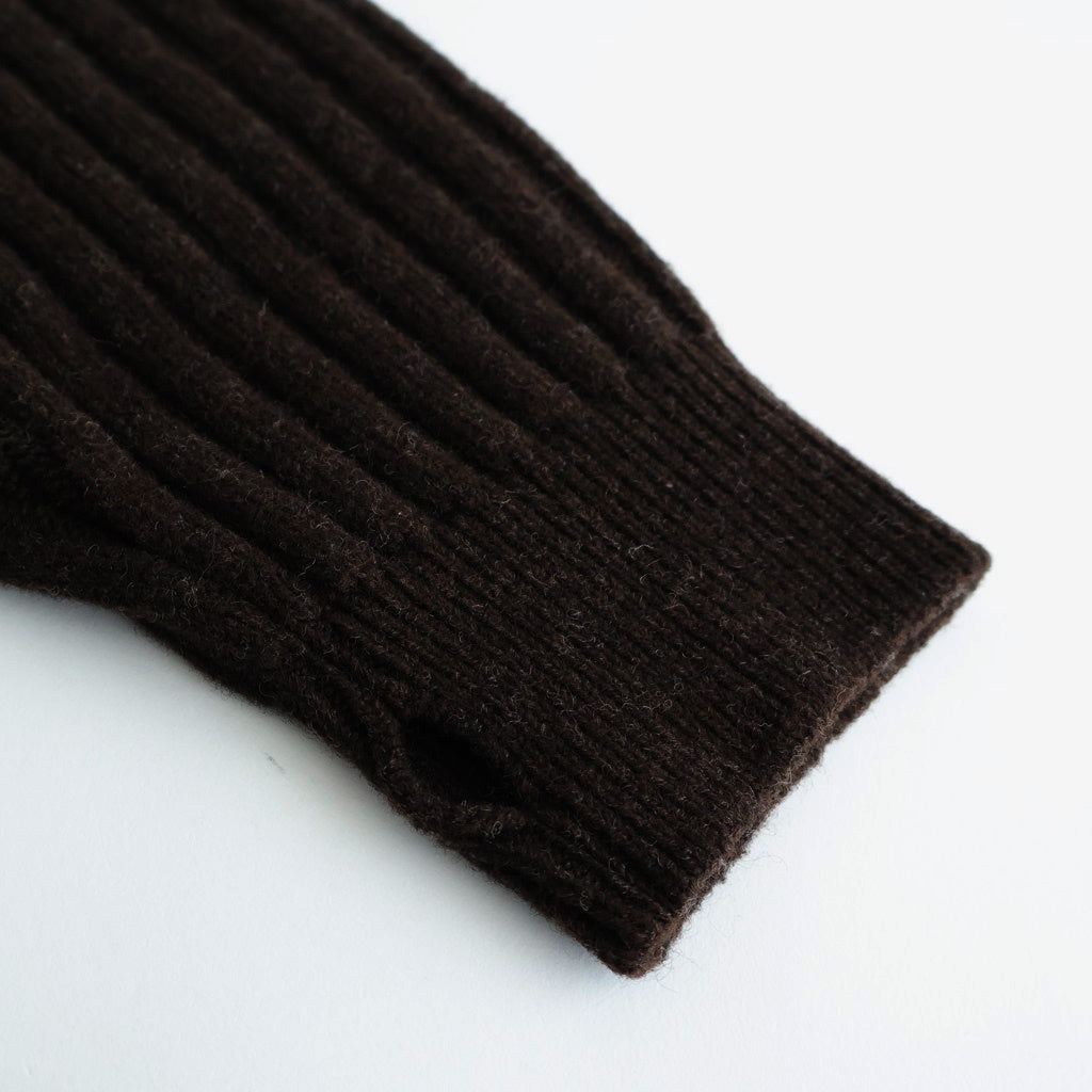 Wide Rib Highneck Sweater #BROWN [YK25FW01100S]
