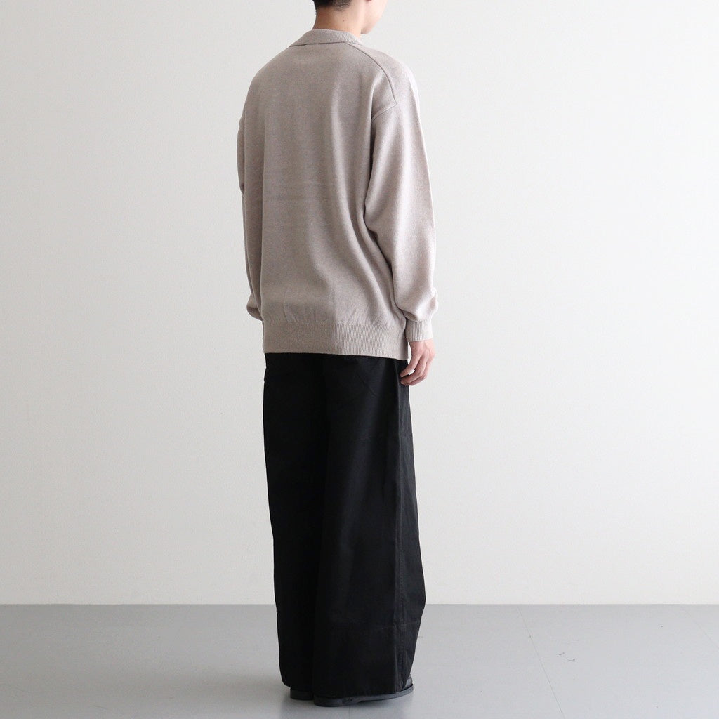 KATHARINE HAMNETT Organic Cotton Wide-leg Work Pants #BLACK [YK25FW01131P-KH]