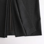 WOOL KID MOHAIR HOP SACK SLIT SKIRT #TOP CHARCOAL [A25SS06MH]