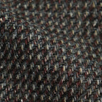 ALPACA WOOL SILK TWEED SLACKS #GRAY BROWN HAIRLINE [A25AP04LS]